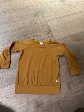 Little & Lively Long Sleeve Tee in Mustard - Casual Crewneck